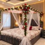 Classic Red & White Floral Canopy – Bridal Masehri