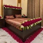 Crimson Rose Bed Border – Bridal Room Decoration