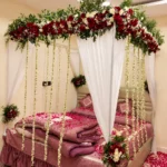 Mogra Romance Fresh Flower Canopy with Hanging Strings